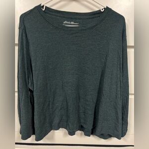 Eddie Bauer Cropped Green Shirt